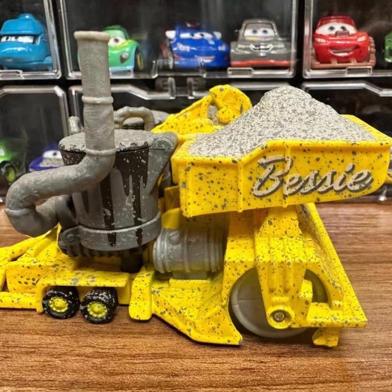 Pixar Cars Bessie 1:55 Scale Diecast Metal Road Roller Hot Toy Model Car Collectible Gift For Movie Fans And Kids Collect