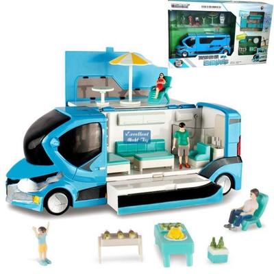 Coche de vacaciones turístico a escala 1/20, modelo de aleación, escena temática, coche, juguetes, regalos para niñas y niños
