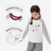 Xiaoyinman Girls' Cat Print Round Neck Long-Sleeve T-Shirt