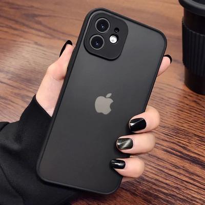 Luxury Shockproof Matte Phone Case For iPhone 11 12 13 14 15 Pro Max XR XS X 7 8 Plus SE Mini Silicone Bumper Transparent Cover