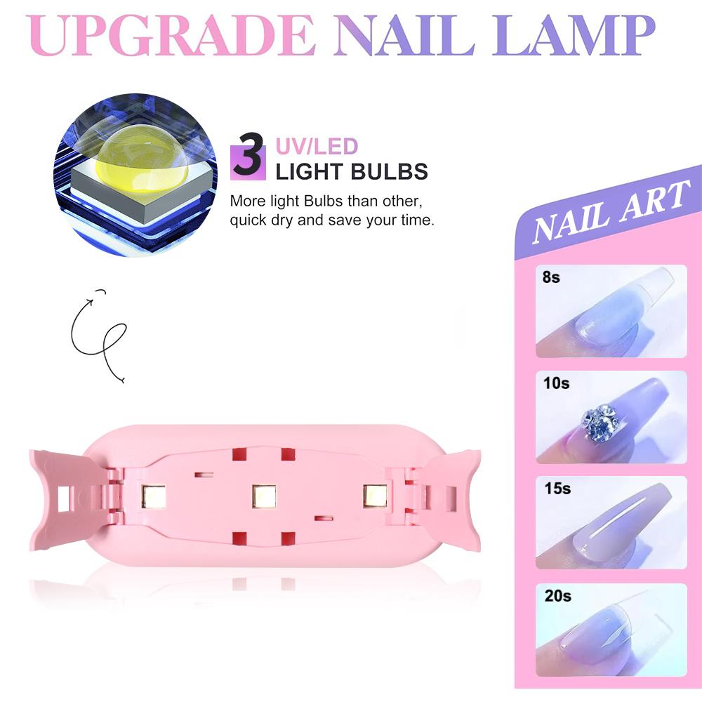 Nail Lamp Mini Portable UV LED Quick Drying Nail Lamp Foldable Nail Polish Dryer Lamp Manicure Tool Professional Equipme