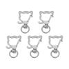 5pcs Metal Key Pendant Key Ring DIY Keychain Lobster Lobster Clasp Hooks Trigger Clips Buckles Snap Hook