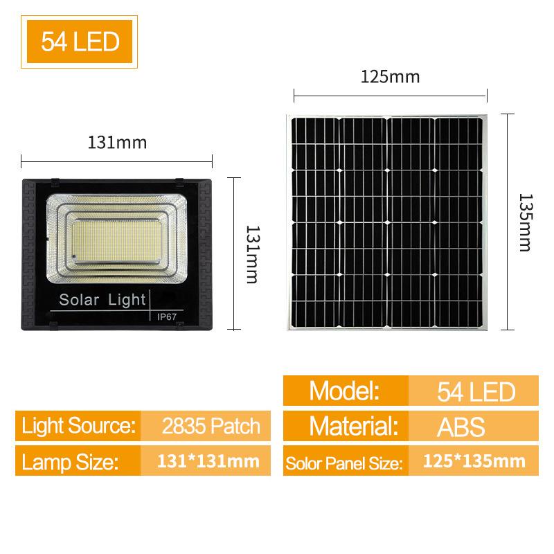 50-500W Solar Flood Lights Remote Control Solar Powered Spotlight Outdoor Waterproof IP67 Villa Street Lighting Adjustable Angle