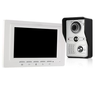 7 Inch Wired Video Doorbell Indoor Monitor with IR-CUT Rainproof Outdoor Camera Visual Intercom