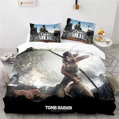 Stampa 3D Gioco Tomb Raider Copripiumino Trapunta Federa Set Biancheria da Letto Decorazione Camera da Letto Bambini Tessile per la Casa