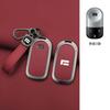 3 Keys Zinc Alloy Leather Car Key Case For Baic Polestone 01 Polestones 01 Jishi 01 Key Fob Car Key Cover Protective Case