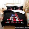Dont tread on me Bedding Set Single Twin Full Queen King Size Bed Set Adult Kid Bedroom Duvetcover Sets 3D Anime Bed Sheet Set
