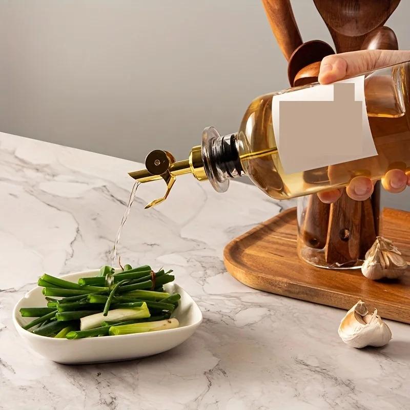 1PC Glass Olive Oil Dispenser Bottle Seasoning Bottle Vinegar Bottle Condiment Container Kitchen Stuff Kitchen Gadgets Supplies
