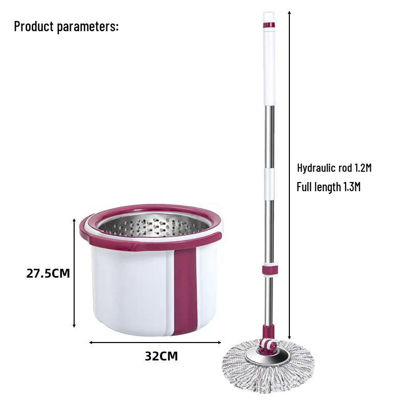 Jia Shi Jie 360° Spin Mop Set: Hands-Free, Dual-Use Wet & Dry Single Bucket System