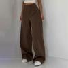 Women Suit Pants High Waist Straight-Leg Wide-Leg OL Commuter Style Casual
