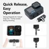 Sports Camera Magnetic Bracket Adapter Selfie Stick, Snap on Magnetic Quick Release Plate, 1/4 Thread Adapter for Sports Camera