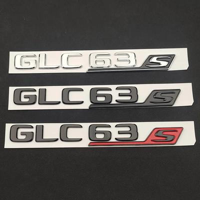 3D ABS Černý Chrom Auto Písmena Zadní Znak na Kufr BNSD6 Samolepka GLC63S Znak Logo Pro Auto Mercedes GLC63S AMG X253 Příslušenství