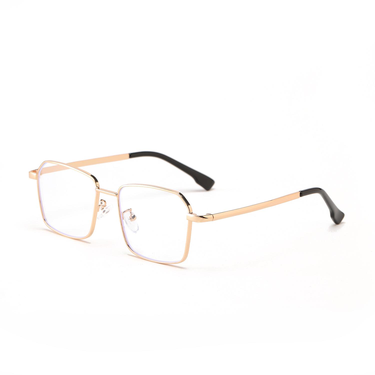 

Очки Ss9188 Металлический квадратный прозрачный ретро плоский зеркальный золотой