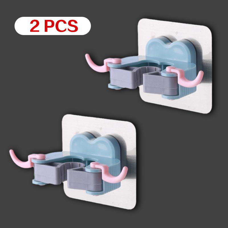 Multi specification Hooks Adhesive Wall Hanging Mop Rack Broom Hanger Hook Kitchen Bathroom Organization Home Accessories