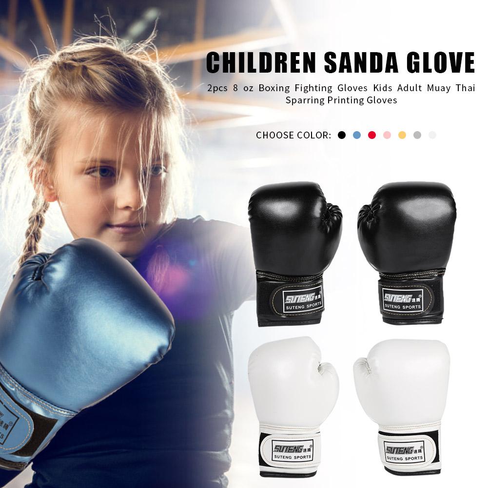 Kids Boxing Gloves Junior Mitts Bag Children Gel Pad Glove PU Boxing Gloves Boxing Training Gloves Kids Sparring Punching Gloves 7