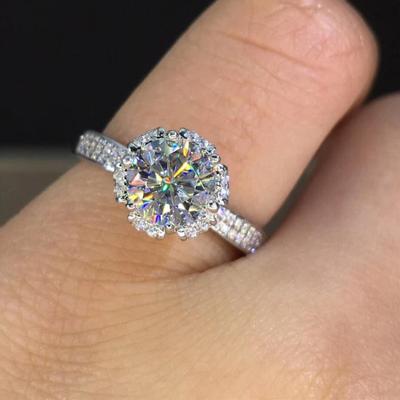 Нові стримані весільні обручки, модні прикраси, білий круглий кубічний цирконій, простий і елегантний жіночий яскравий аксесуар