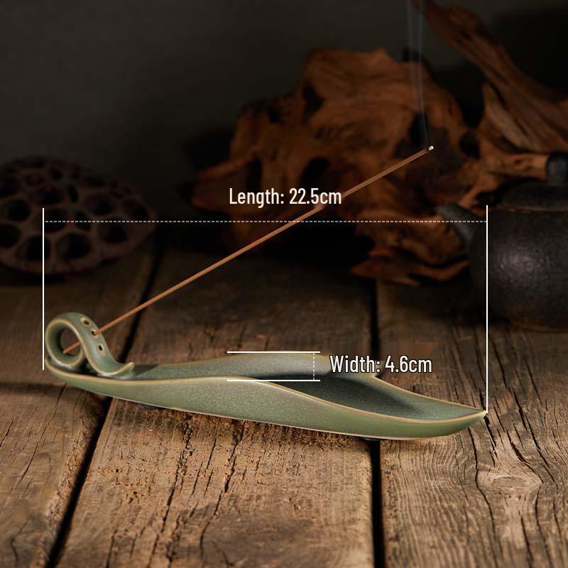 Ceramic Sandalwood Incense Holder and Burner - Office and Home Ornament Tool.