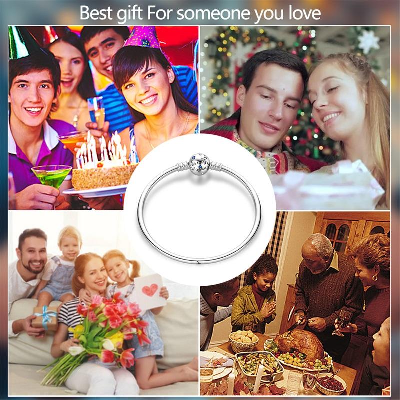 Brățări din Argint 925 de 17-20CM Pentru Femei Stea Lună Fluture Gheară de Pisică Lotus Coroană Aurie Brățări Potrivite pentru Charme DIY Pandantive Bijuterii