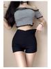 Autumn 2024 Korean Style High Waist Black Spicy Shorts for Women - Slimming, Versatile, Elastic Hip-Wrapping Hot Pants