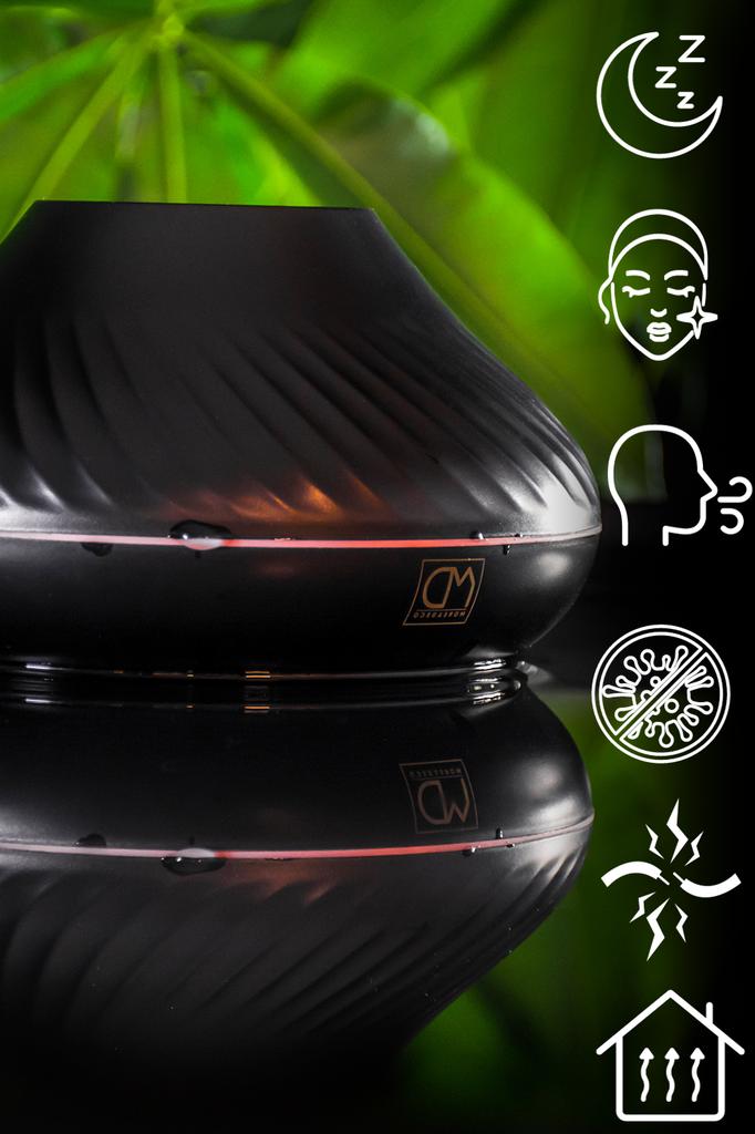 Air humidifier, oil diffuser, aromatherapy, fire, home fragrance, relaxation