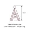 3Pcs Bubble Alphabet Charm Silver Color Stainless Steel Initial English Letter Pendant DIY Bracelet/Necklace Gift Jewelry Making