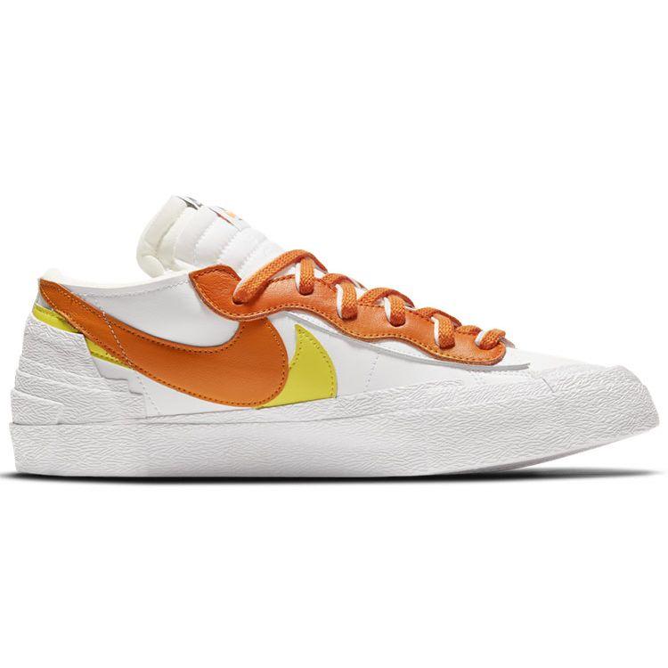 sacai x Nike Blazer Low Magma Orange Unisex Sneakers White DD1877-100