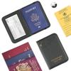 Jasenna Paszport Przechowywanie Paszportu Etykieta na Kartę Paszportową Premium PU Stylowe Etui, Ochrona przed Skanowaniem, Pokrowiec, Kieszenie Wielofunkcyjne, Etui, Portfel, Skóra,