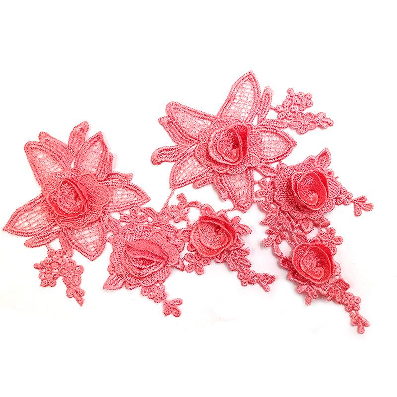 Water Soluble Lace, Embroidery, Three-Dimensional Embroidery Pair, Polyester Light Silk, Hollow Diy Lace Accessories, Decal Floating Flowers