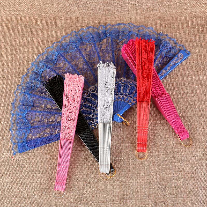 European Style, Retro Lace Lace, Women's Fan, Summer, Orchid Fan, Dance Performance, Photography Props, Folding Fan