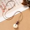 Ivory Fruit Safety Buckle Necklace Long Bodhi Sweater Chain Niche Retro Literary Women's Accessories