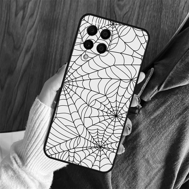 Spider Web Head Mask Case For Samsung Galaxy M06 M16 M36 M56 M33 M15 M55 M31 M13 M12 M14 M53 M32 M52 M35 M34 M54