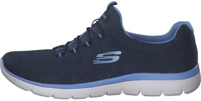 Summits Sneakers In Dark Blue with Mesh Trim