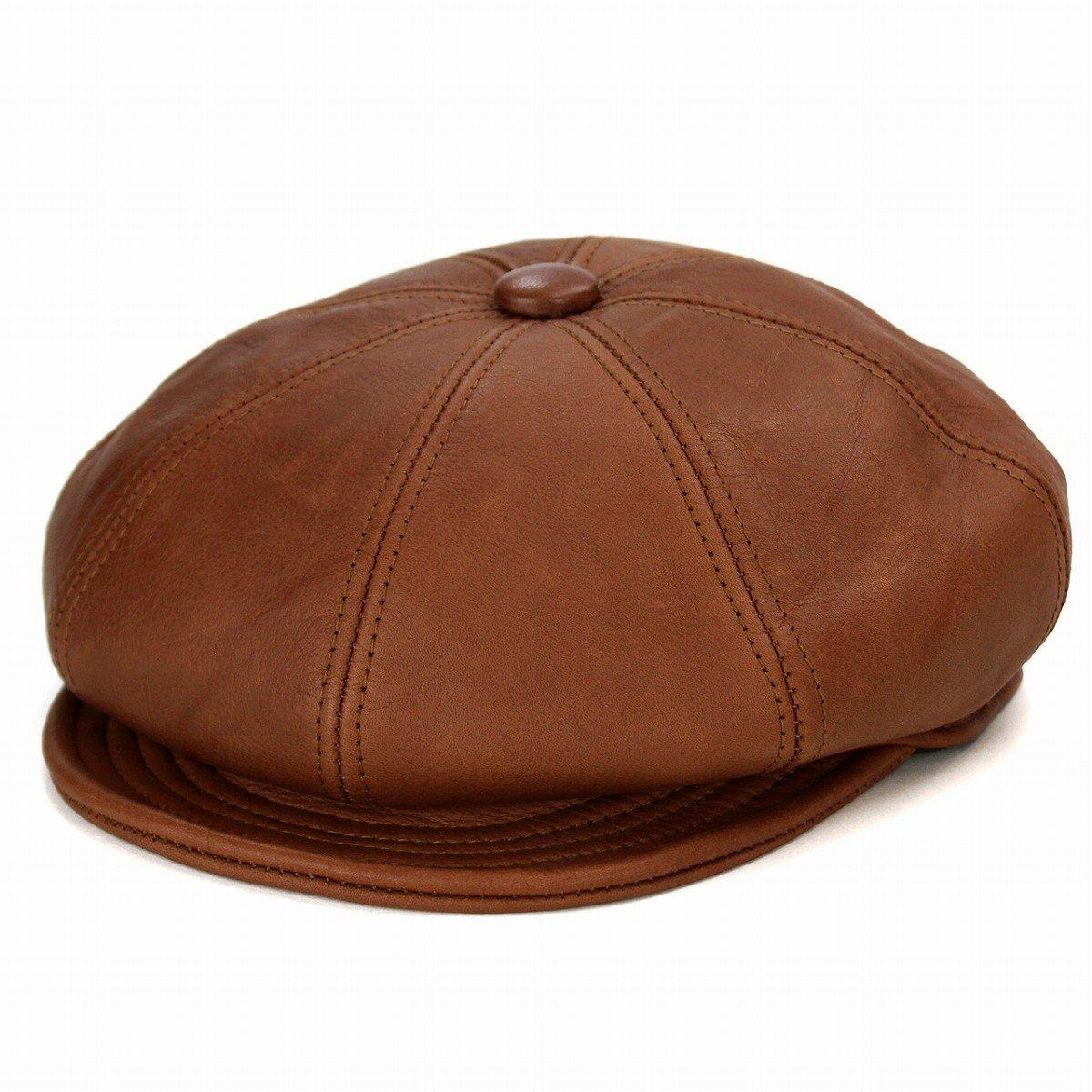 

York Casquette из натуральной кожи Casquette 9223 M Brandy Color [Новая шляпа] Осень/Зима