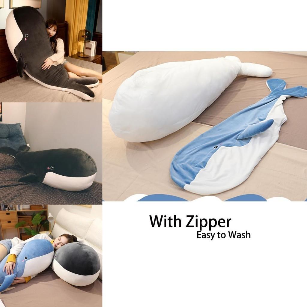 Giant Whale Plush Toy Pillow Soft And Squishy Ocean Animal Stuffed Doll For Kids Handcrafted With Care