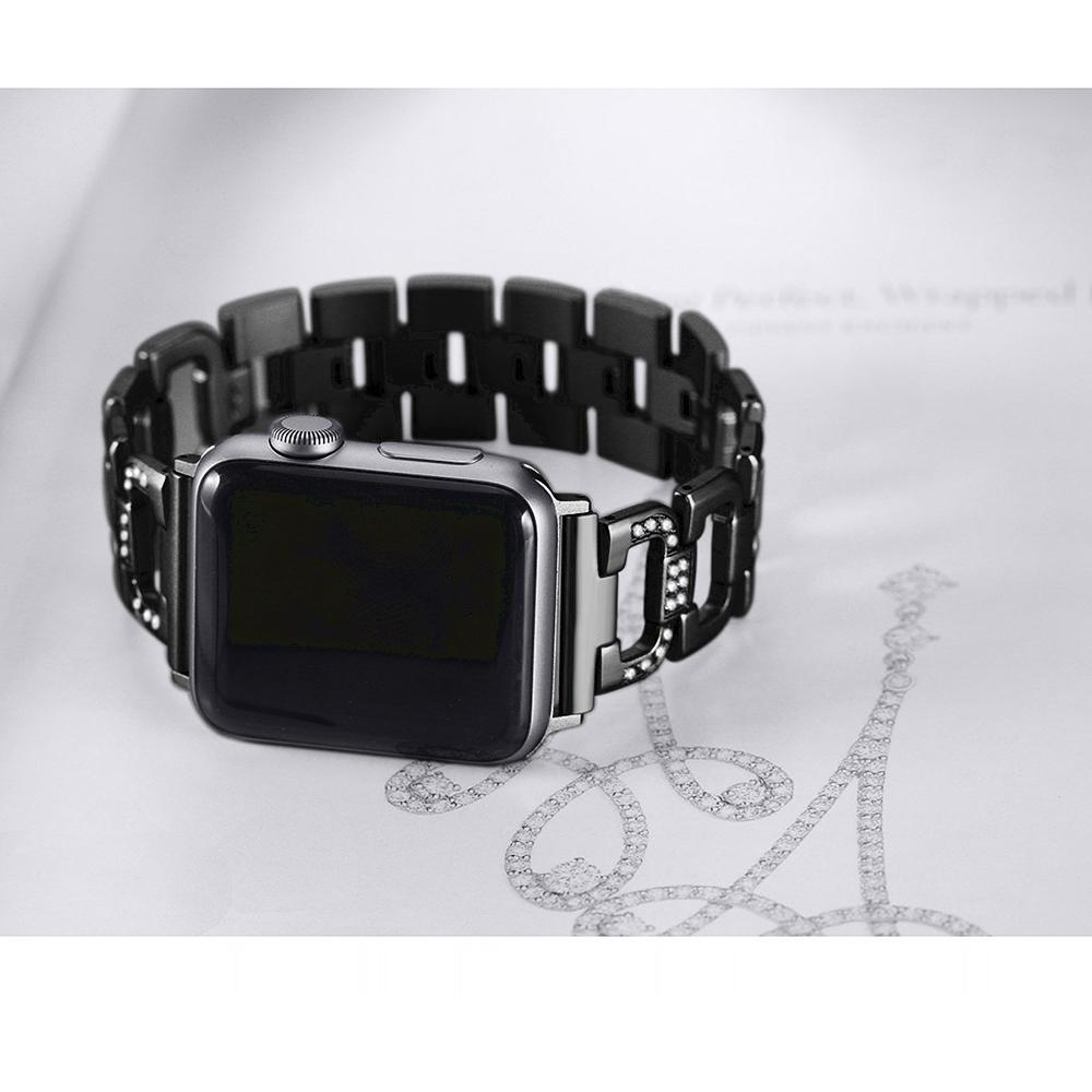 Metallarmband für Apple Watch Band 45mm 41mm 44mm 40mm 46mm 42mm Diamant-Armband iWatch 11 10 9 8 7 6 5 SE Serie Ultra 3 2 49mm