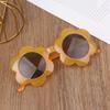 Girls Flower-Shaped Translucent Jelly Sunglasses UV Protection Kids Summer Eyewear Outdoor Party Lightweight Comfortable Toddler