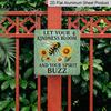 2D Flat, 1pc Vintage Metal Aluminum Plaque - Let Your Kindness Bloom Quote and Sunflower Garden Decoration, Country Style Can Be Hung On Wall Plate