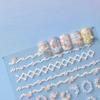 Embossed Garden Series Nail Stickers DIY Creative Decoration