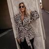 Sacou Casual Nou cu Imprimeu Toamnă Iarnă, Top Outerwear pentru Femei Stil European American pentru Moda Transfrontalieră