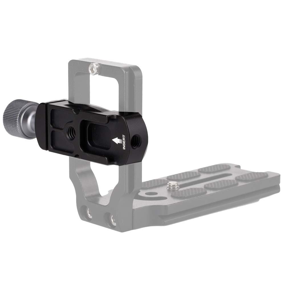 Universal Aluminum Hot Shoe Mount Adapter and for Professional Camera Arca-Swiss Clamp, 1/4" Screw, Quick-release L-plate L-brackets