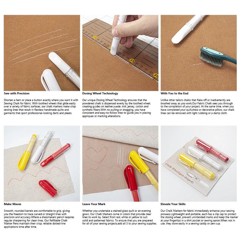 Fabric Chalk Erasable Fabric Pencils For Tailor Marking Clothing Patterns Patchwork Crafting Needlework Cut-free Sewing Tools