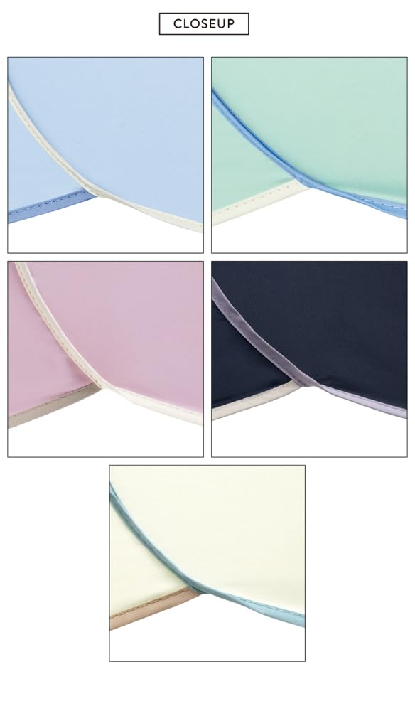 Because Long Umbrella 50cm UV Cut Light Blocking Rate Petal Design Parasol Sunshade Rain or Shine Umbrella Stylish Navy Complete Light Blocking PU