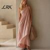 Comfortable Daily Dress Women's Summer One Shoulder Beach Sundress, Pleated A-line Lightweight Women Flowy Long Dress, Casual Loose Travel Vacation