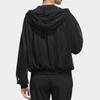 Adidas Windbreaker Hooded Casual Sports Jacket Women Outerwear Black FK3522