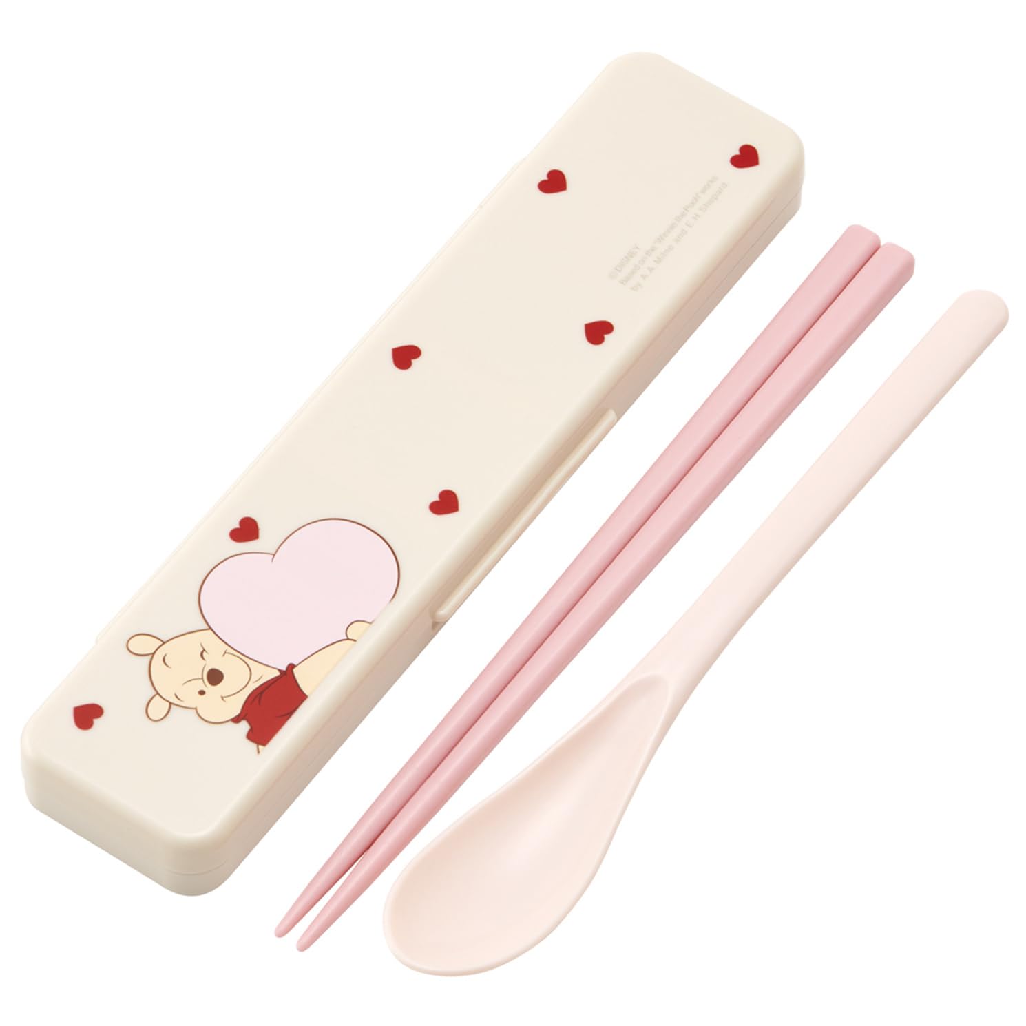 

Skater Chopsticks and Spoon Set for Perfect for Lunch Made in Disney Winnie the Adults, Boxes, 18cm, Cling-Free, Japan, Pooh, HUG&HEART CCS3SA-A