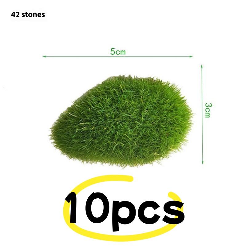 5/10PCS Fake Green Moss Stone Artificial Foam Moss Rocks Micro Landscape DIY Crafts For Home Garden Flower Pot Decoration Stone