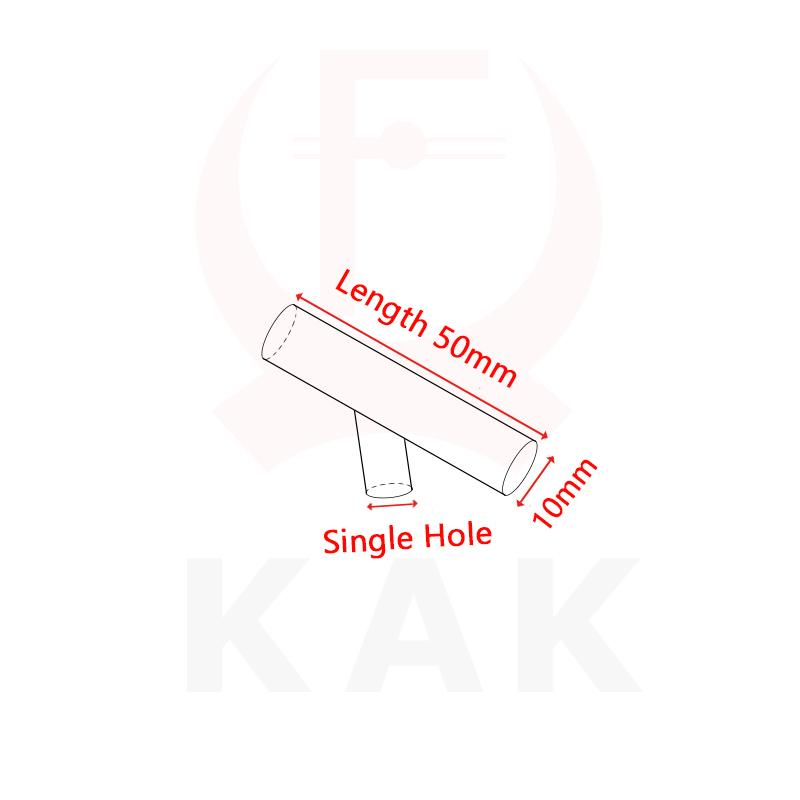 KAK 2" ~ 20'' Gold Küchenschrank T-Stange Gerader Griff Knöpfe Schrankgriff Durchmesser 10mm Edelstahlgriffe Möbelgriff