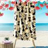 Black Cats Newspaper Style Design Beach Towel Quick-drying for Travel Outdoor Sports Jogging Beach and Swimming