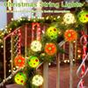 1.5m 10-LED Remote Control Christmas Ball Decorative Light Polka Dot Stripe Festive Atmosphere Light  (Without Batteries)
