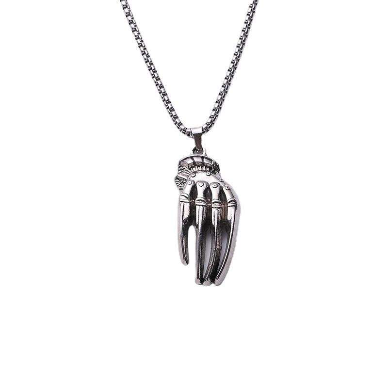 Anime Exaggerated Male Ghost Claw Retro Hip-hop Accessories Trendy Jewelry Pendant Necklace